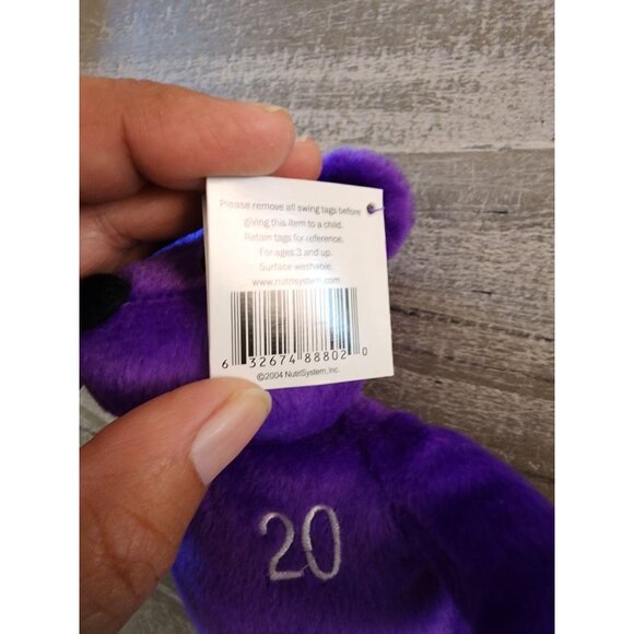 Nutrisystem Celebration Bears 20 & 30 Lbs Purple & Blue Plush Collectible - Picture 12 of 15